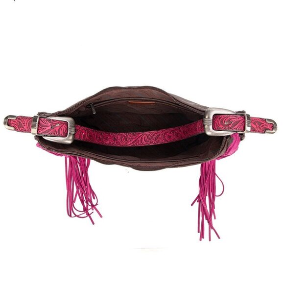 Montana West Floral Tooled Concealed Carry Hobo - Picture 2 of 16